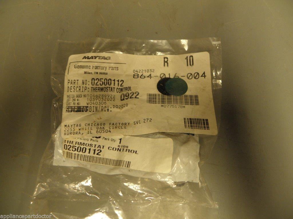 Maytag Laundry Combo 02500112 Control Thermostat NEW IN BOX Maytag Laundry Combo 02500112 Control Thermostat NEW IN BOX